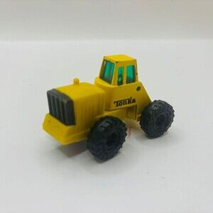 Yellow 1992 Mini Loader Front Loader Tonka Construction Vehicle Green Windows